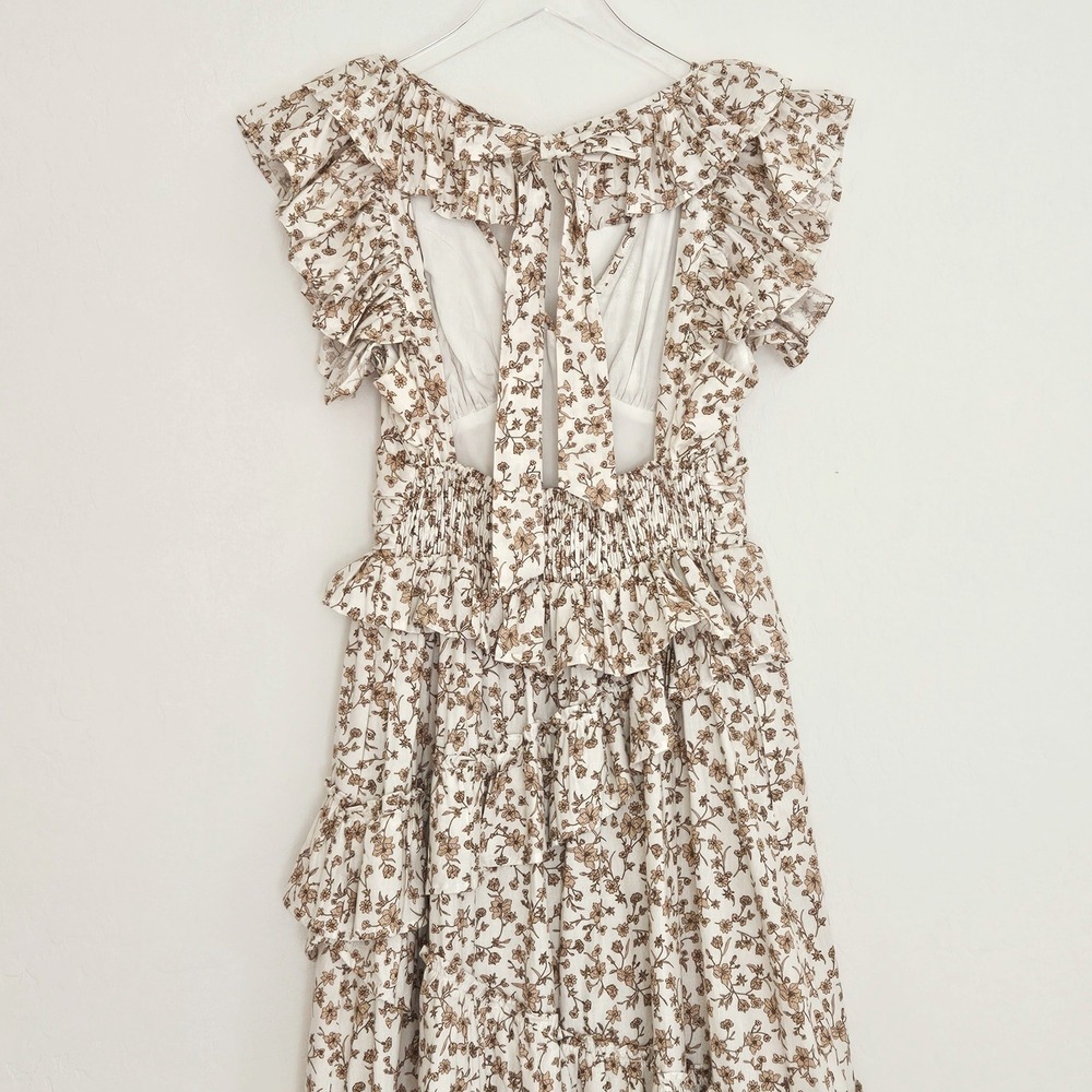 En Saison Gianna Maxi Dress Ruffled Tiered Floral Boho Free People Size Medium - Picture 13 of 14